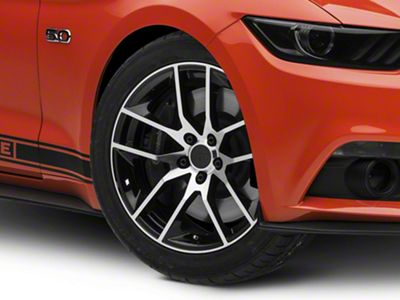 Magnetic Style Gloss Black Machined Wheel; 19x8.5 (15-23 Mustang GT, EcoBoost, V6)
