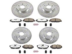 PowerStop Z26 Street Warrior Brake Rotor and Pad Kit; Front and Rear (05-10 Mustang GT)