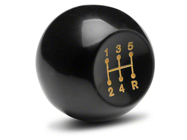 Drake Muscle Cars Classic 5-Speed Shift Knob; Black (85-93 Mustang)