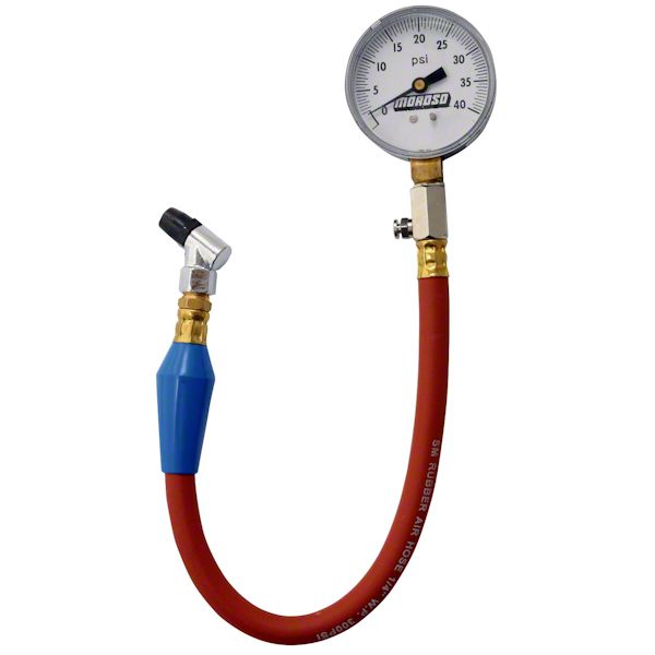 Moroso Pro-Style Tire Pressure Gauge; 0-40 PSI