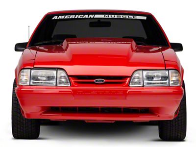 OPR Front Bumper Cover with Mustang Lettering; Unpainted (87-93 Mustang LX)