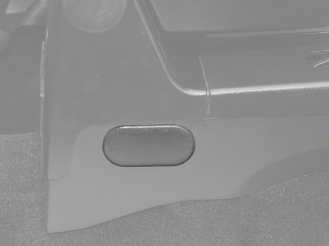 OPR Center Console Oval Access Plug; Gray (87-93 Mustang)
