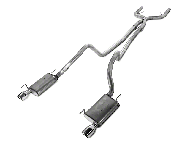 Pypes Violator True Dual Cat-Back Exhaust with Polished Tips (05-10 Mustang V6)