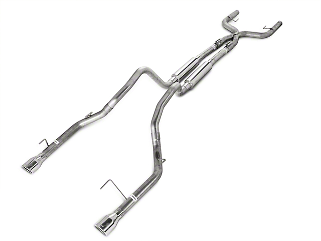 Pypes True Dual Mid-Muffler Cat-Back Exhaust with Polished Tips (05-10 Mustang V6)