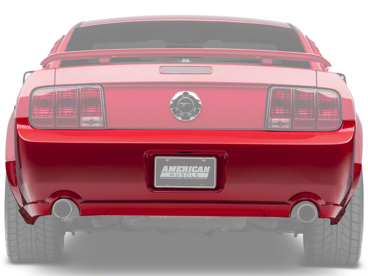Ford Rear Bumper Cover; Unpainted (05-09 Mustang GT, V6)
