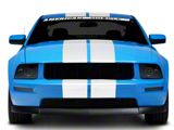 SEC10 Lemans Stripes; White; 8-Inch (05-14 Mustang)