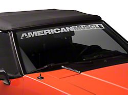 SEC10 AmericanMuscle Windshield Banner; Frosted (79-93 Mustang)