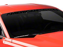 SEC10 AmericanMuscle Windshield Banner; Gloss Black (15-23 Mustang)