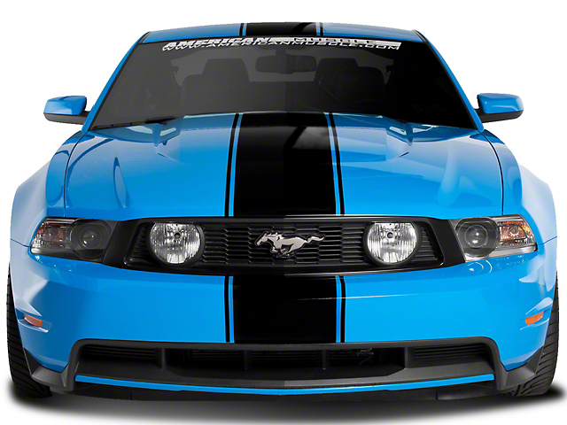 SEC10 Super Snake Style Stripes; Gloss Black (79-23 Mustang)
