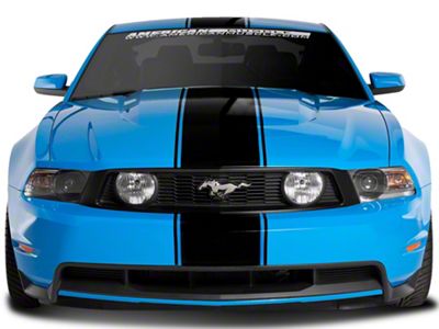 SEC10 Super Snake Style Stripes; Gloss Black (79-23 Mustang)