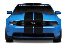 SpeedForm GT500 Style Stripes; Matte Black; 10-Inch (10-14 Mustang)