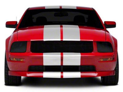 SEC10 GT500 Style Stripes; White; 10-Inch (05-14 Mustang)