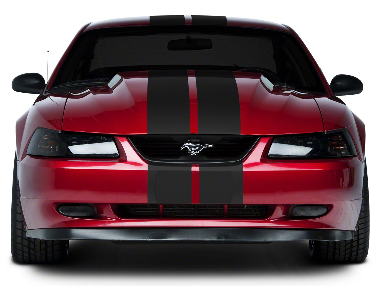 SEC10 Lemans Stripes; Matte Black; 8-Inch (94-04 Mustang)