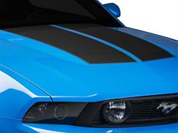 SpeedForm Dual Hood Stripes; Matte Black (10-12 Mustang)