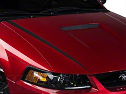 SEC10 Hood Accent Decal; Matte Black (99-04 Mustang GT; 99-02 Mustang V6)
