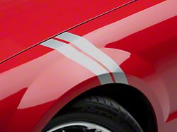 SEC10 Hash Marks; Silver; Pair (05-14 Mustang)