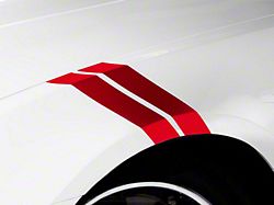 SEC10 Hash Marks; Red; Pair (05-14 Mustang)