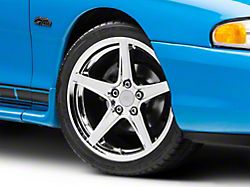 Staggered Saleen Style Chrome 4-Wheel Kit; 18x9/10 (94-98 Mustang)
