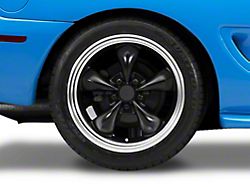 Bullitt Deep Dish Matte Black Wheel; Rear Only; 18x10 (94-98 Mustang)