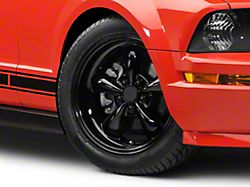 Bullitt Solid Gloss Black Wheel; 18x8 (05-09 Mustang GT, V6)