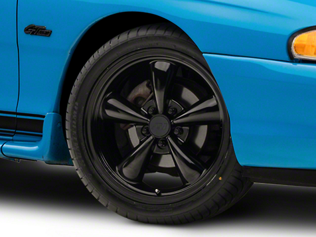 Bullitt Solid Gloss Black Wheel; 18x8 (94-98 Mustang)