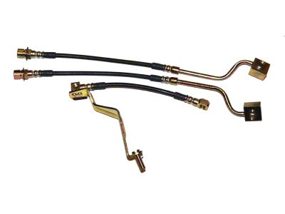 J&M Stainless Steel Teflon Brake Lines; Front and Rear (87-93 5.0L Mustang)