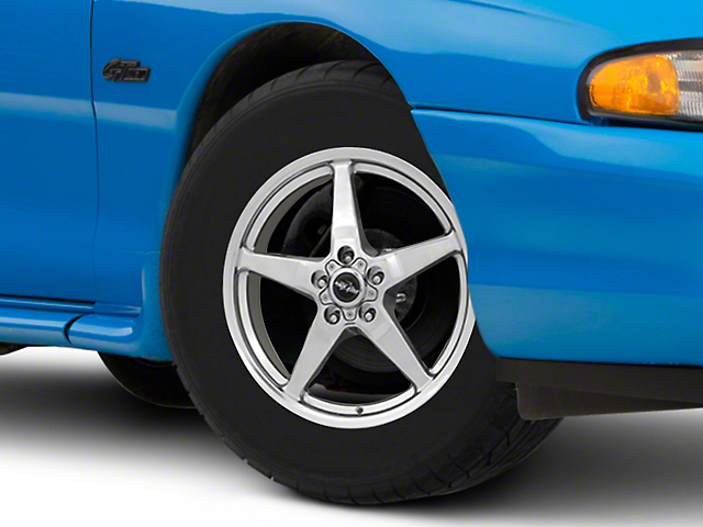 Race Star 92 Drag Star Polished Wheel; Front Only; Direct Drill; 15x3.75 (94-98 Mustang GT, V6)
