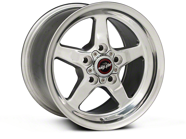 Race Star 92 Drag Star Polished Wheel; Rear Only; 15x8; Direct Drill (05-09 Mustang)