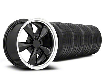Bullitt Black Wheel and Sumitomo Maximum Performance HTR Z5 Tire Kit; 17x8 (94-04 Mustang)