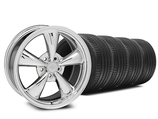 Bullitt Chrome Wheel and Sumitomo Maximum Performance HTR Z5 Tire Kit; 17x9 (99-04 Mustang)