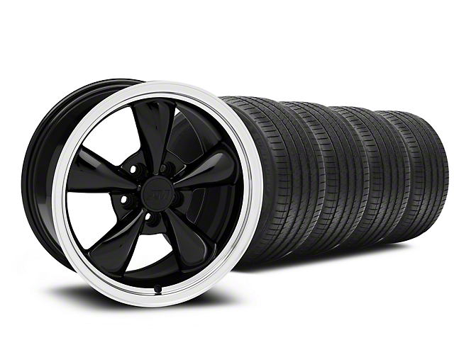 Bullitt Black Wheel and Sumitomo Maximum Performance HTR Z5 Tire Kit; 17x9 (99-04 Mustang)