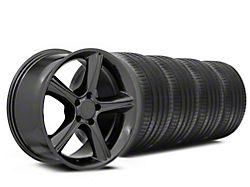 2010 GT Premium Style Black Wheel and Sumitomo Maximum Performance HTR Z5 Tire Kit; 18x9 (99-04 Mustang)
