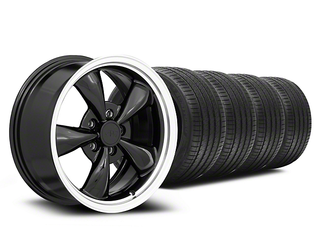 Bullitt Black Wheel and Sumitomo Maximum Performance HTR Z5 Tire Kit; 18x8 (99-04 Mustang)
