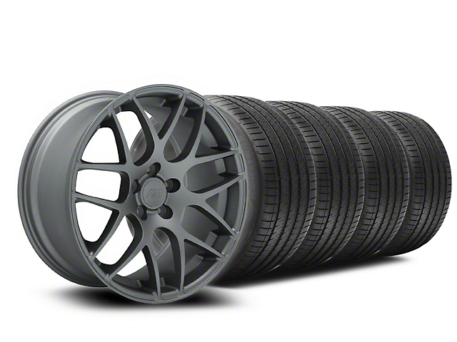 AMR Charcoal Wheel and Sumitomo Maximum Performance HTR Z5 Tire Kit; 19x8.5 (05-14 Mustang)