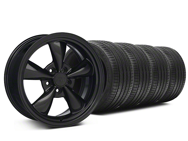 Bullitt Solid Black Wheel and Sumitomo Maximum Performance HTR Z5 Tire Kit; 17x8 (94-04 Mustang)