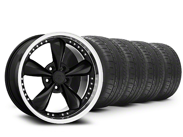 Bullitt Motorsport Black Wheel and Mickey Thompson Tire Kit; 18x9 (05-14 Mustang Standard GT, V6)