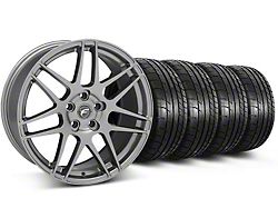 Forgestar F14 Monoblock Gunmetal Wheel and Mickey Thompson Tire Kit; 19x9 (05-14 Mustang)