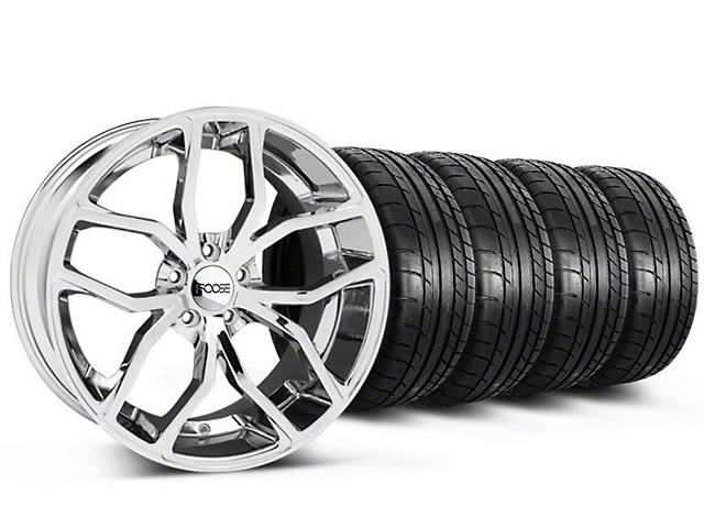 Foose Outcast Chrome Wheel and Mickey Thompson Tire Kit; 20x8.5 (05-14 Mustang)