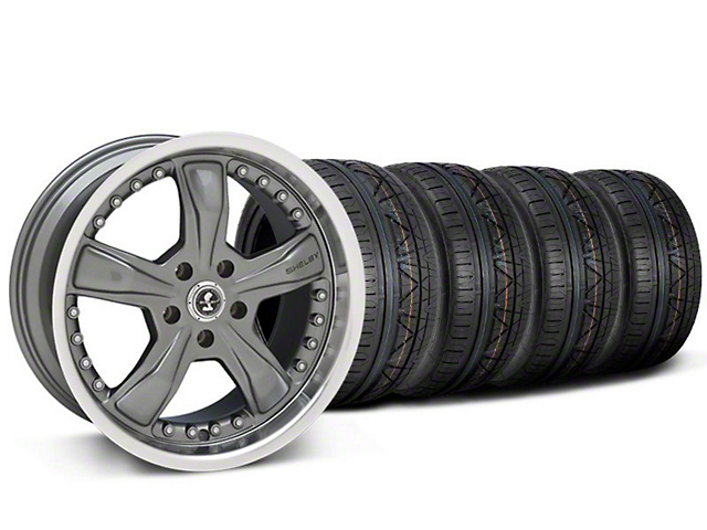 Shelby Razor Gunmetal Wheel and NITTO INVO Tire Kit; 20x9 (05-14 Mustang, Excluding 13-14 GT500)