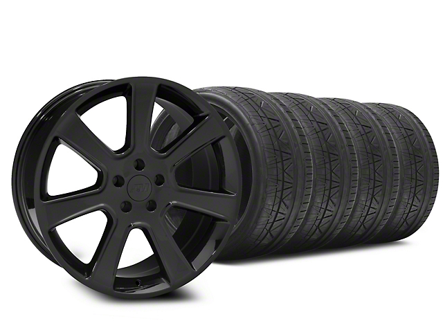 S197 Saleen Style Black Wheel and NITTO INVO Tire Kit; 20x9 (05-14 Mustang)