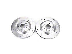 PowerStop Evolution Cross-Drilled and Slotted Rotors; Front Pair (11-14 Mustang Standard GT)
