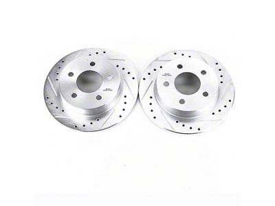 PowerStop Evolution Cross-Drilled and Slotted Rotors; Rear Pair (94-04 Mustang GT, V6)