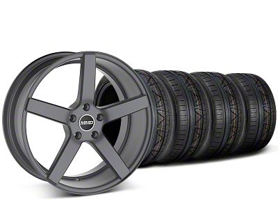 MMD 551C Charcoal Wheel and NITTO INVO Tire Kit; 20x8.5 (15-23 Mustang GT, EcoBoost, V6)