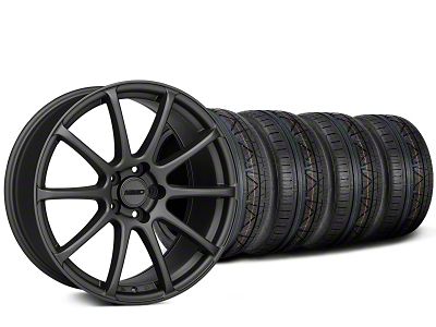 MMD Axim Charcoal Wheel and NITTO INVO Tire Kit; 20x8.5 (15-23 Mustang GT, EcoBoost, V6)