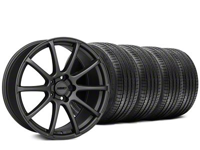 MMD Axim Charcoal Wheel and Sumitomo Maximum Performance HTR Z5 Tire Kit; 20x8.5 (15-23 Mustang GT, EcoBoost, V6)