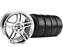 2010 GT500 Style Chrome Wheel and Pirelli Tire Kit; 19x8.5 (15-23 Mustang GT, EcoBoost, V6)