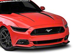 SpeedForm Hood Graphic Decal; Matte Black (15-17 Mustang GT, EcoBoost, V6)