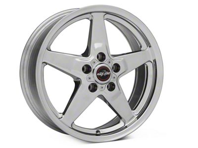 Race Star 92 Drag Star Polished Wheel; Front Only; Direct Drill; 17x7 (87-93 Mustang w/ 5-Lug Conversion)