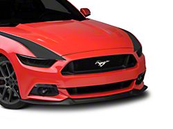 SpeedForm Outer Hood Stripes; Matte Black (15-17 Mustang)