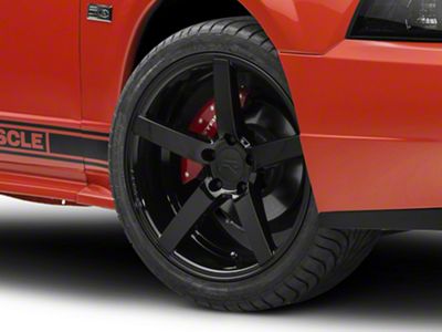 Rovos Wheels Durban Gloss Black Wheel; 18x9 (99-04 Mustang)